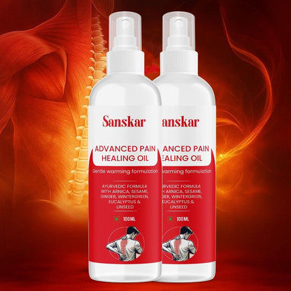 Advanced Pain Healing Oil ? Ayurvedic Arnica, Wintergreen & Ginger Warming Therapy for Joint, Neck, Back & Muscle Pain Relief ? 100ml Each (Pack of 2)