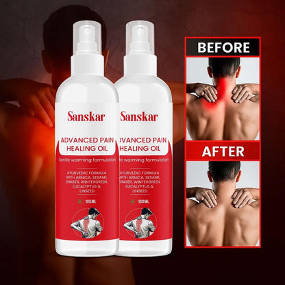 Advanced Pain Healing Oil ? Ayurvedic Arnica, Wintergreen & Ginger Warming Therapy for Joint, Neck, Back & Muscle Pain Relief ? 100ml Each (Pack of 2)