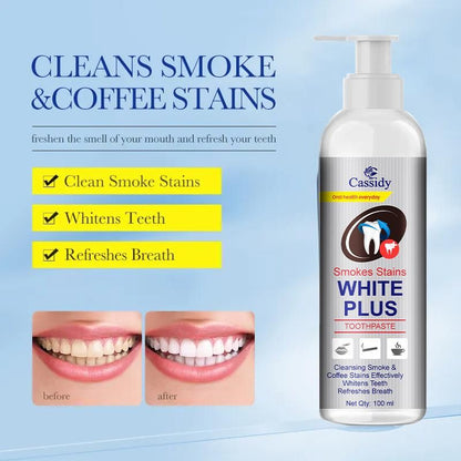 Cassidy Smokes Stains White Plus Liquid Toothpaste 200ml Pack of 2
