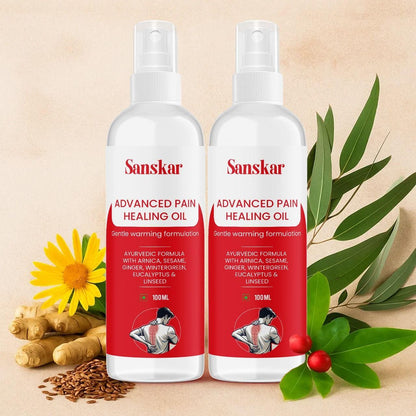Advanced Pain Healing Oil ? Ayurvedic Arnica, Wintergreen & Ginger Warming Therapy for Joint, Neck, Back & Muscle Pain Relief ? 100ml Each (Pack of 2)